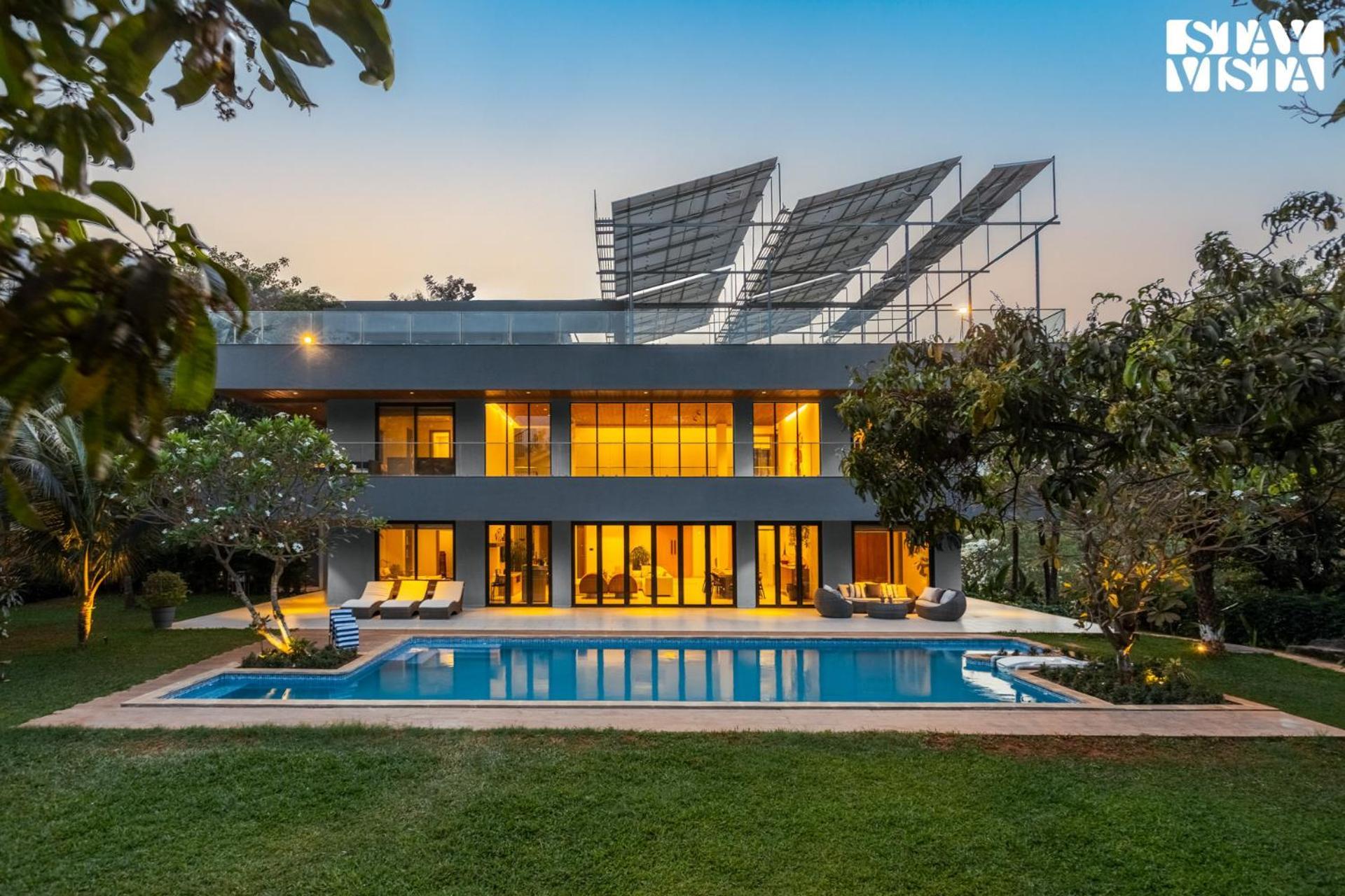 Reflection House By Stayvista With Pool, Terrace Bar, Indoor Games & Exquisite Interiors In A Nutshell Alībāg Extérieur photo